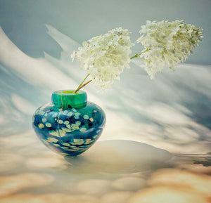 Atlantis Emperor Bowl | Blown Glass Art made by artist Randi Solin