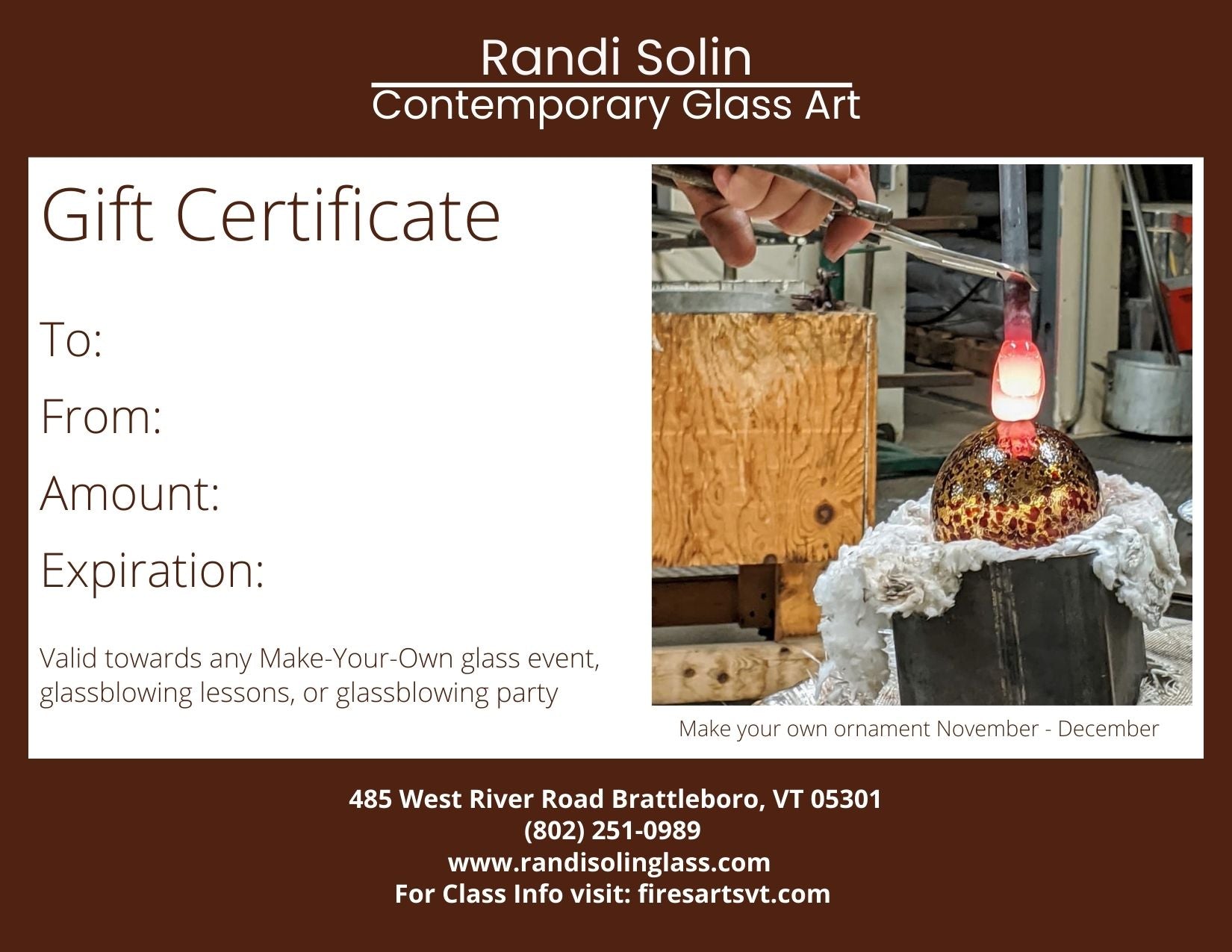 Randi Solin Glass Gift Card