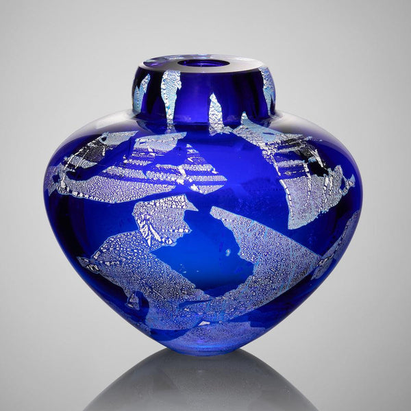 Cobalt Emperor Bowl | Blown Glass Art by artist Rand Solin – Randi